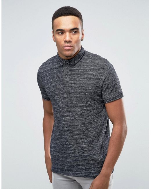 Jack & Jones Core Polo Shirt With Contrast Collar and Fleck