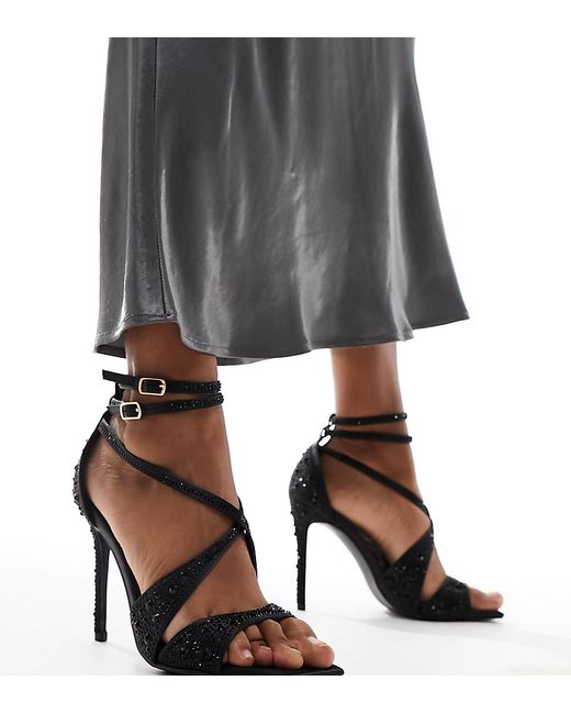 Public Desire Exclusive embellished high heeled sandals