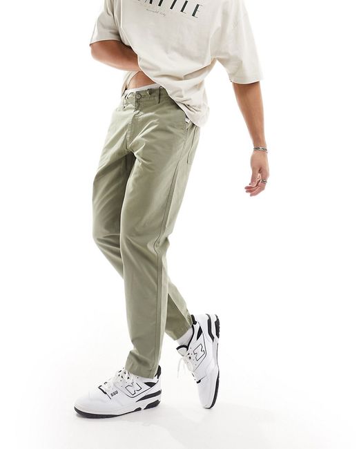 Asos Design straight ripstop pants khaki-