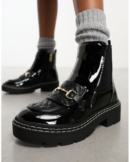 River Island quilted loafer boot