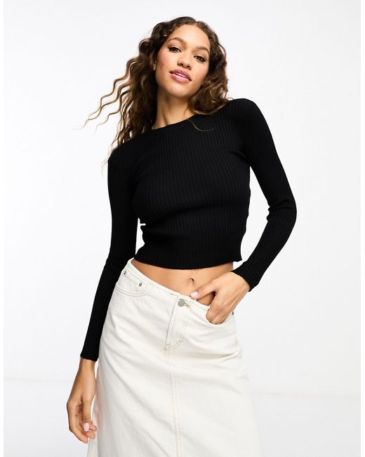 Gianni Feraud cropped ribbed knit top