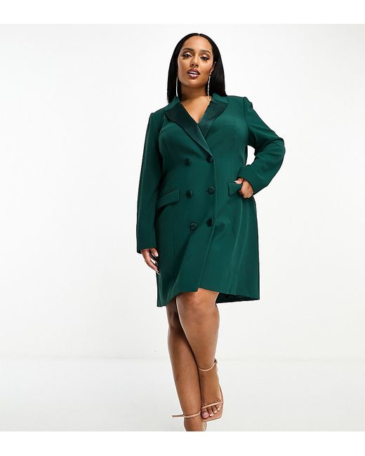 Ever New Curve tailored blazer dress emerald-
