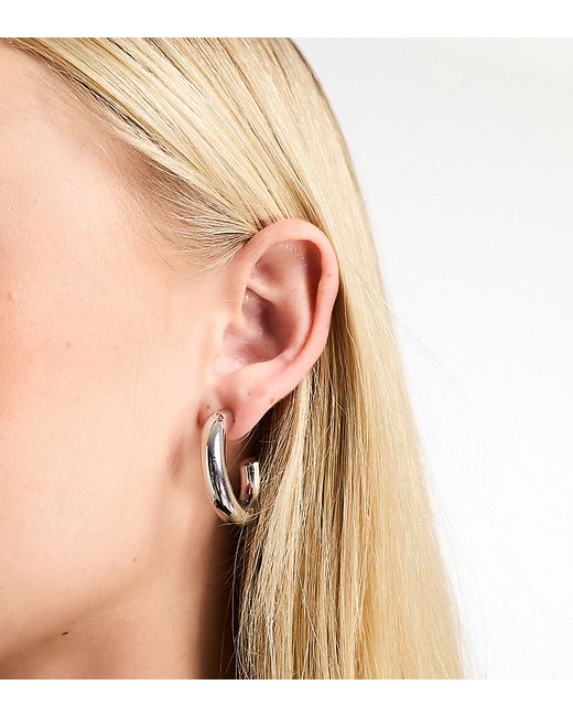 DesignB London chunky hoop earrings