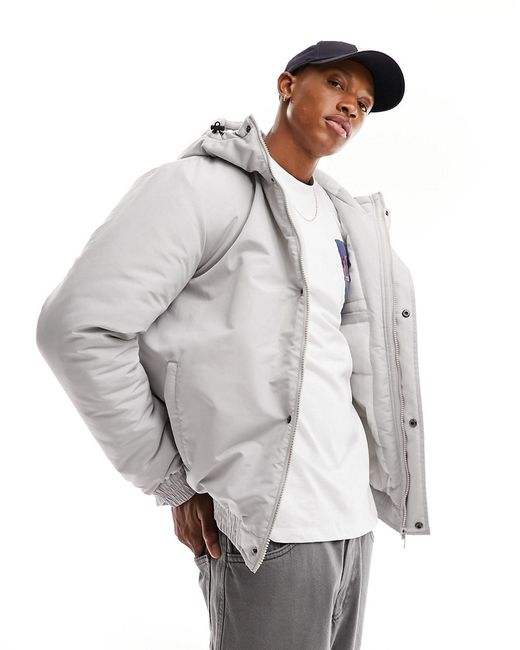 Soul Star Soulstar padded bomber jacket with hood light