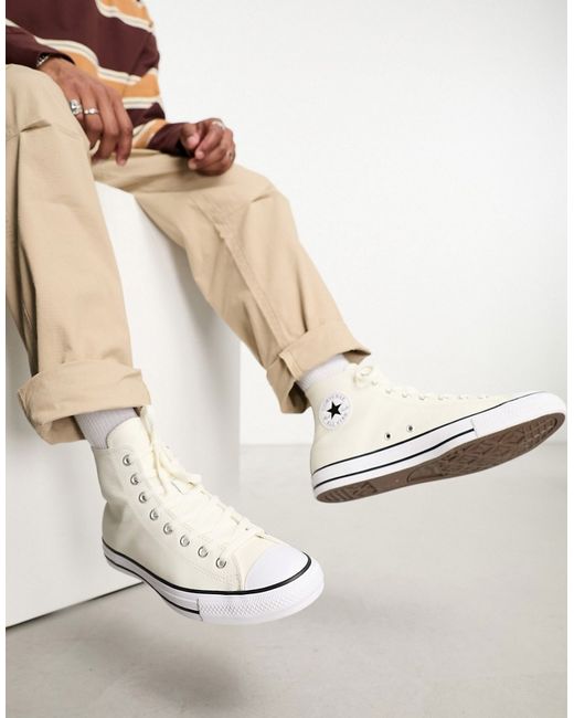 Converse Chuck Taylor All Star leather sneakers egret-