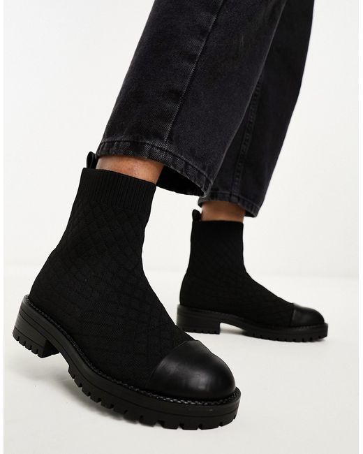 River Island quilted sock boots