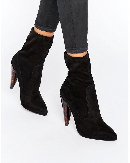 Missguided Tortoise Pointed Heeled Ankle Boots
