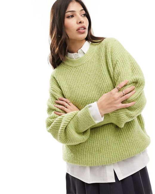 Asos Design fluffy crew neck sweater