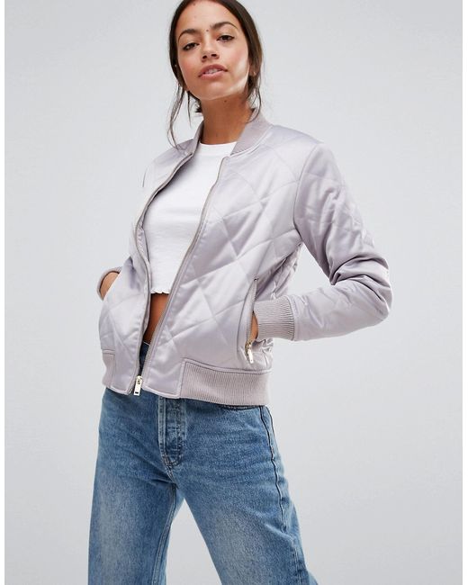 New Look Diamond Quilted Bomber Mid