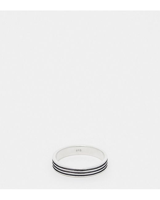 Asos Design sterling band ring with embossing