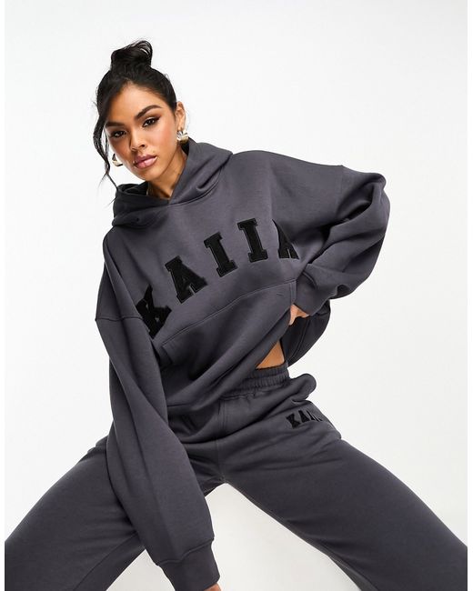 Kaiia oversized logo hoodie dark part of a set