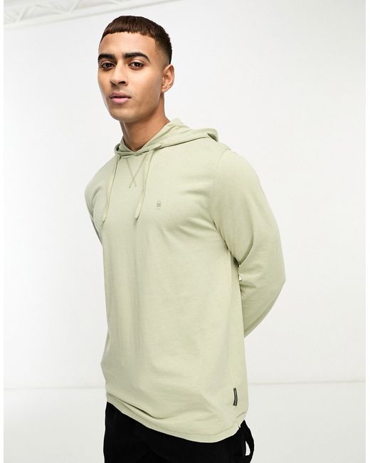 French Connection hooded long sleeve top sage-