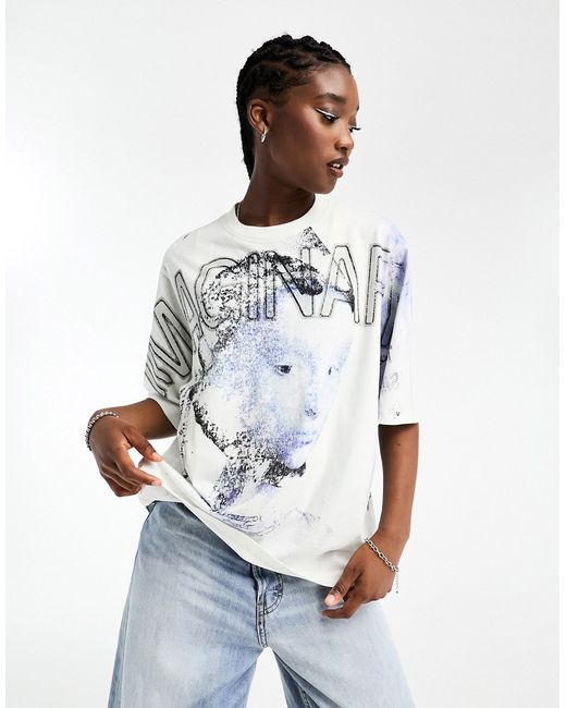 Weekday loose fit imaginary print graphic t-shirt