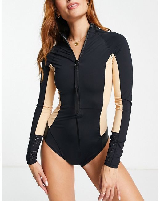 Rip Curl mirage ultimate long sleeve surf suit and beige