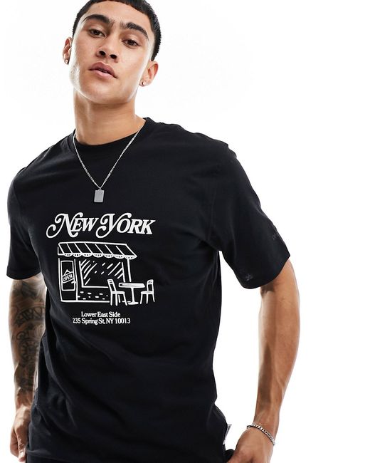Jack & Jones oversized T-shirt with New York print