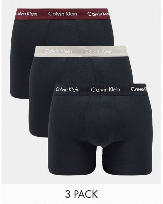 Calvin Klein 3-pack boxer briefs with colored waistband