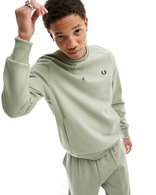 Fred Perry ripstop tricot sweatshirt seagrass