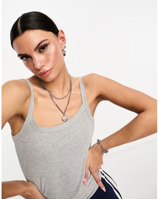 Cotton:On sleep recovery scoop neck lounge tank top heather