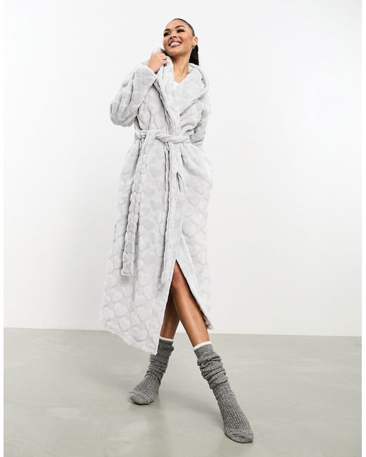 Boux Avenue heart embossed long robe