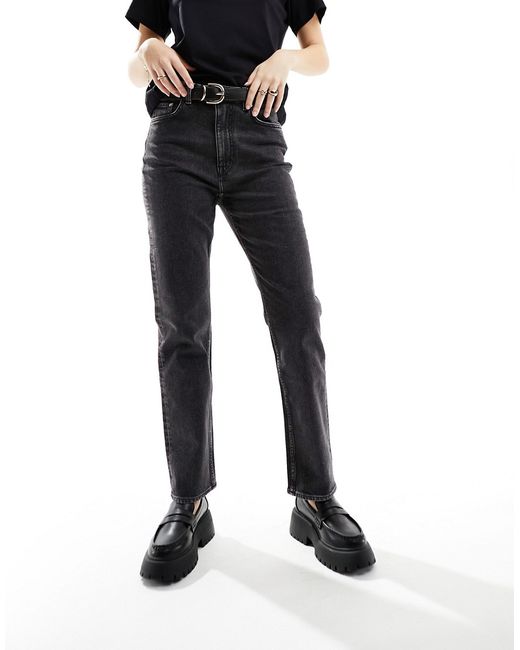Other Stories high rise slim leg jeans salt and pepper