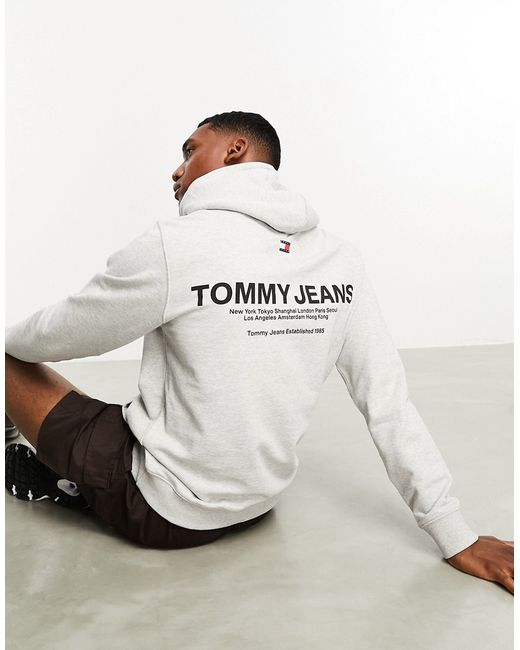Tommy Jeans regular entry logo graphic hoodie light