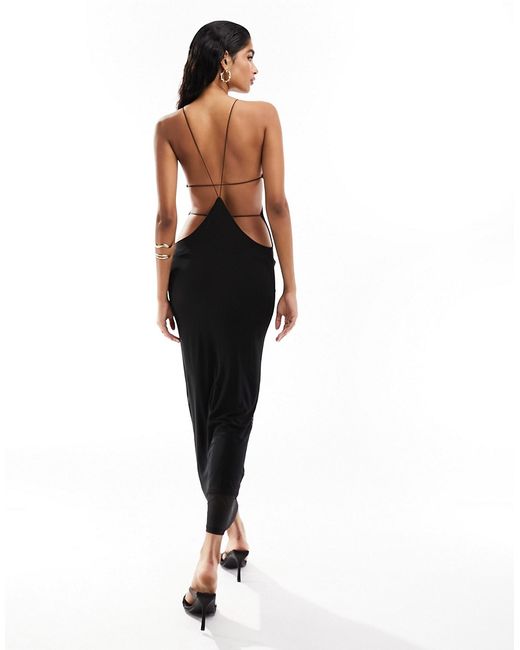 Asos Design halter maxi dress with extreme cut out back detail