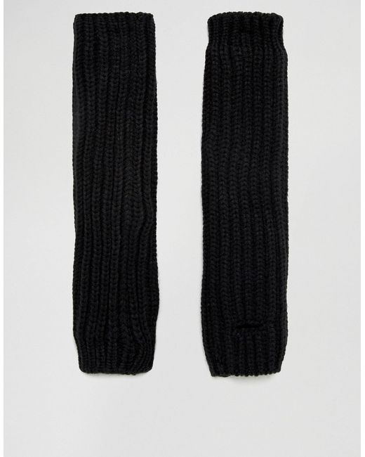 Asos Fingerless Gloves With Arm Cuffs In