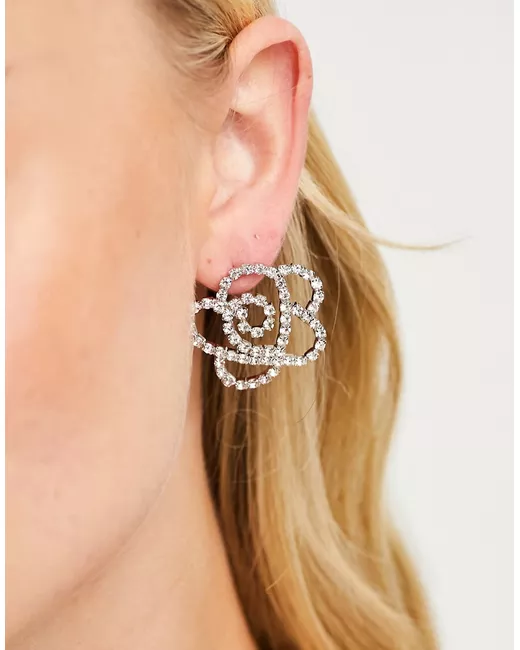 True Decadence embellished flower earrings