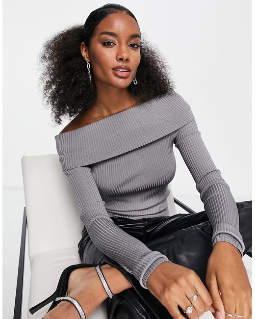 Other Stories off shoulder ribbed sweater
