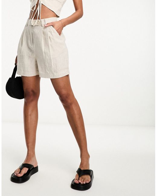 Other Stories high waist belted shorts
