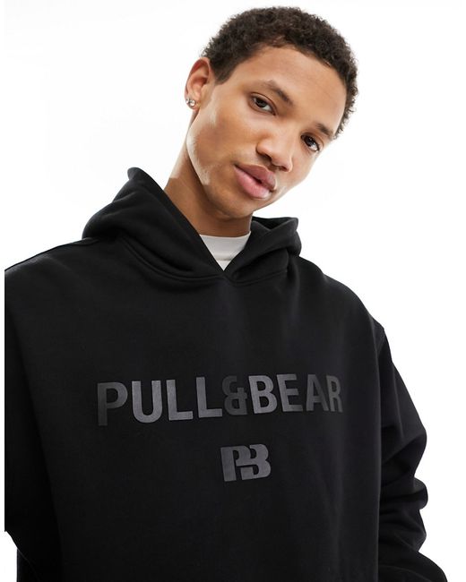 Pull & Bear tonal printed hoodie