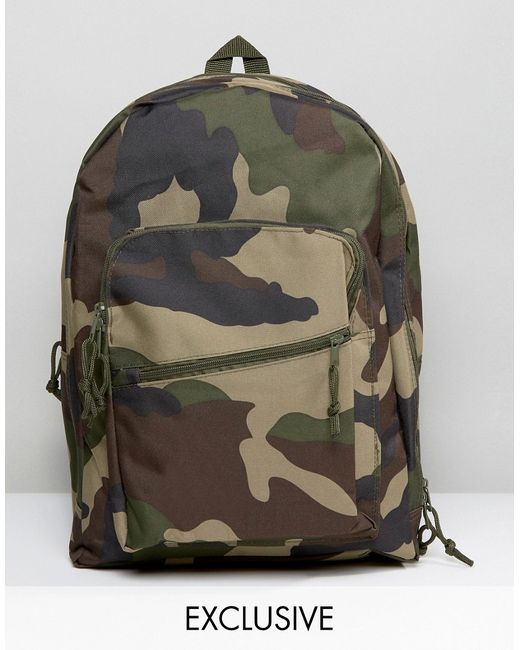 Reclaimed Vintage Camo Backpack In