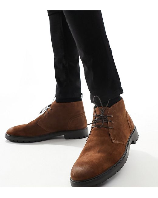 Red Tape wide fit chukka worker boots leather
