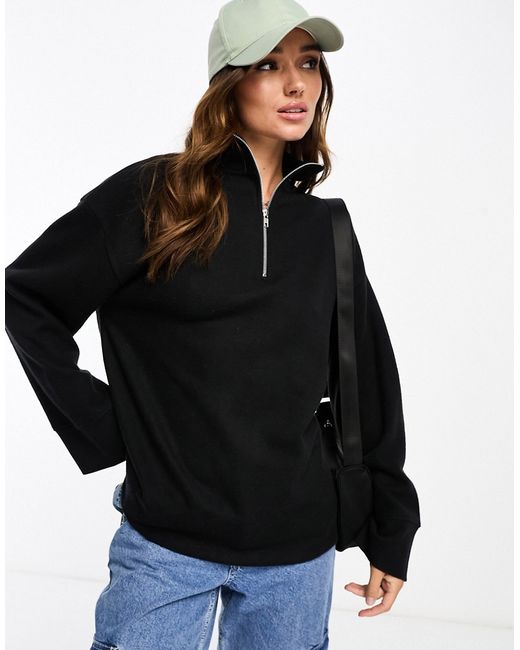 Asos Design super soft oversized half zip sweater part of a set