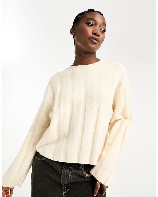 Weekday Fiona chunky knit sweater light melange-