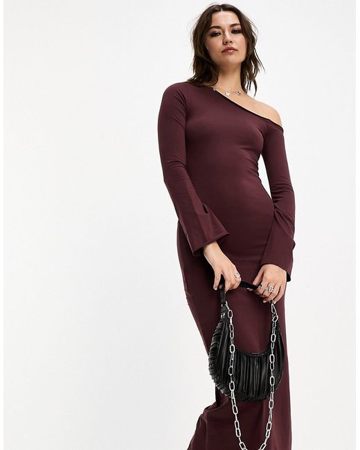 Collusion off-the-shoulder long sleeve maxi dress