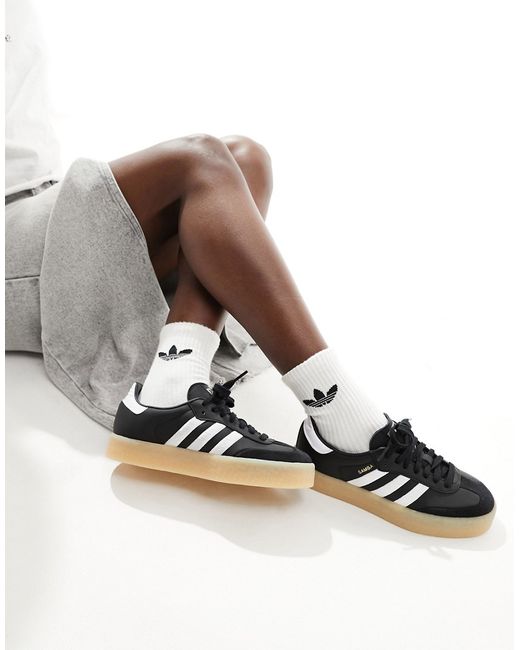 Adidas Originals Sambae sneakers with gum sole and white