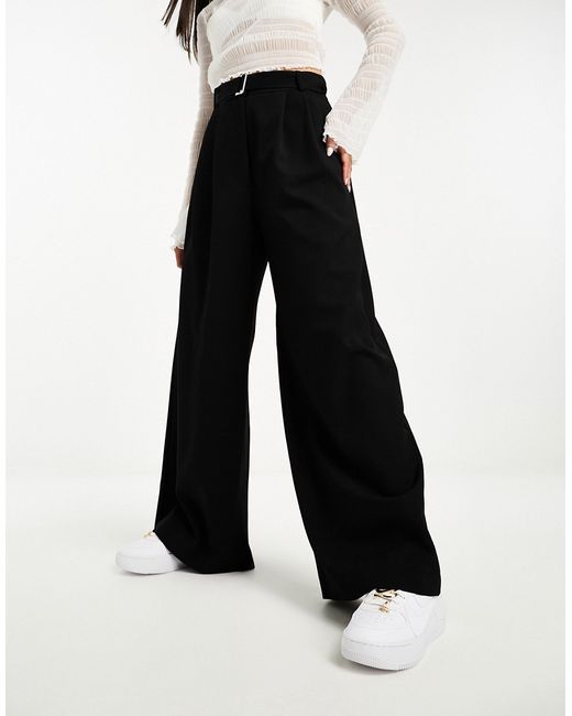 River Island belted wide leg pants
