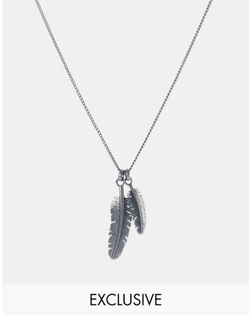 Simon Carter Double Feather Necklace Exclusive To