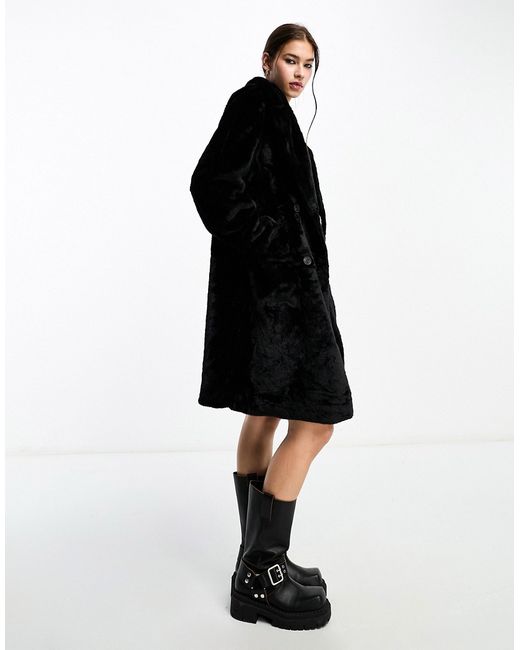 Vero Moda longline faux fur coat
