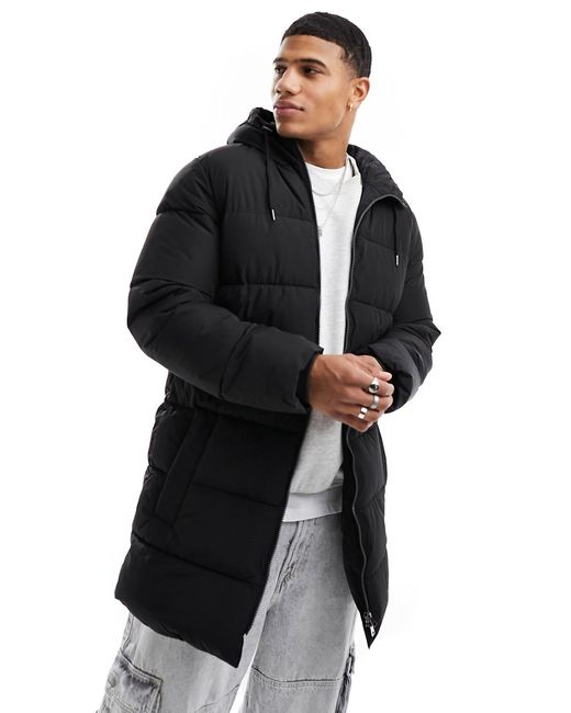 Only & Sons longline hood puffer jacket