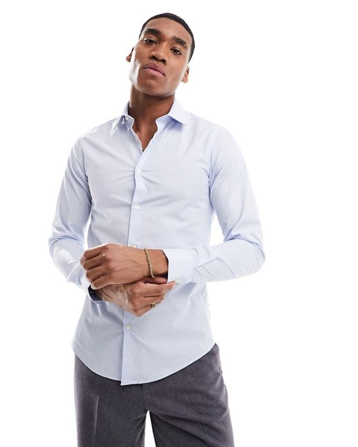 French Connection skinny smart shirt light