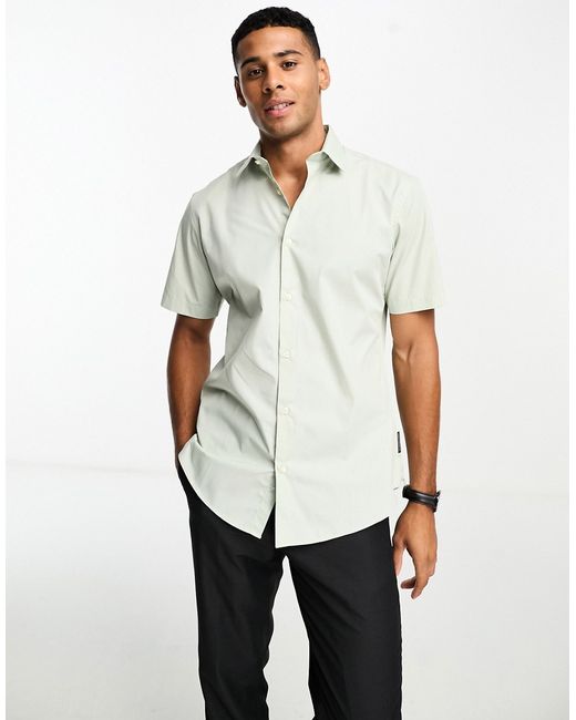 French Connection short sleeve smart shirt sage-