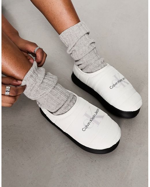 Calvin Klein Jeans home slippers white-