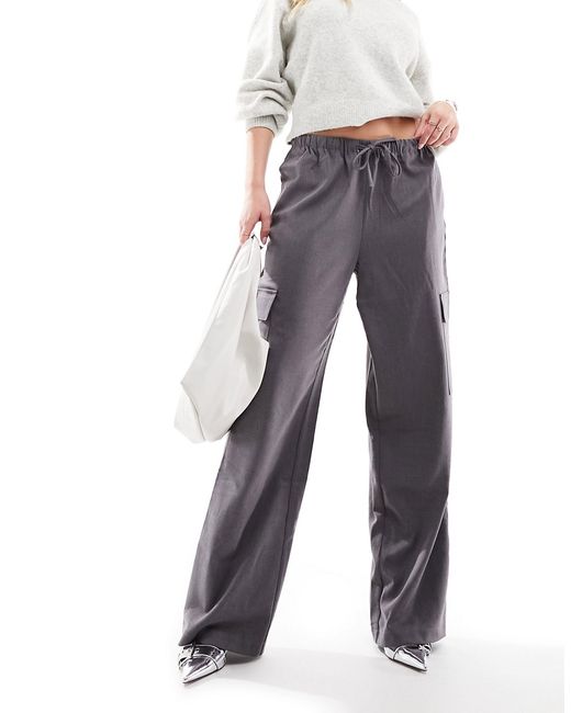 Only straight leg cargo pants charcoal-