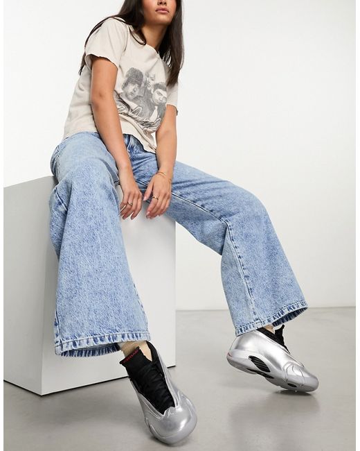 Cotton:On relaxed wide leg jean washed denim