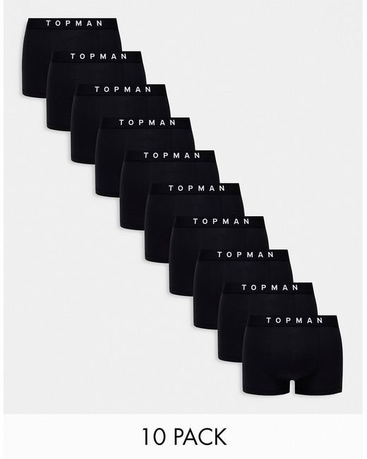 Topman 10 pack trunks black-