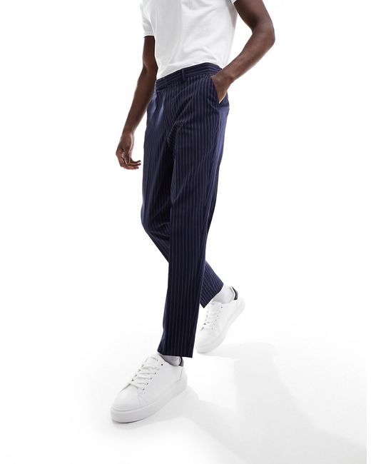 Asos Design smart tapered pinstripe pants