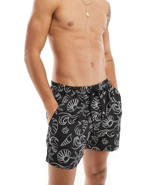 South Beach Southbeach swim shorts abstract beach print-
