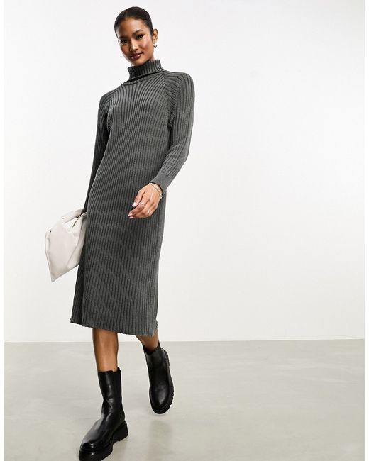 Y.A.S ribbed turtle neck sweater midi dress